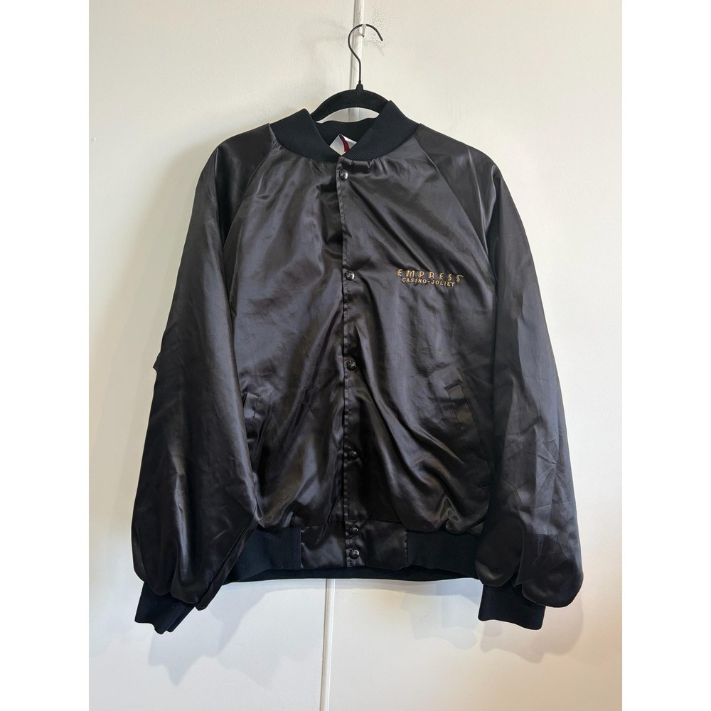 Vintage WestArk Jacket Mens Large Black Empress Casino Coca-Cola Bomber 90s